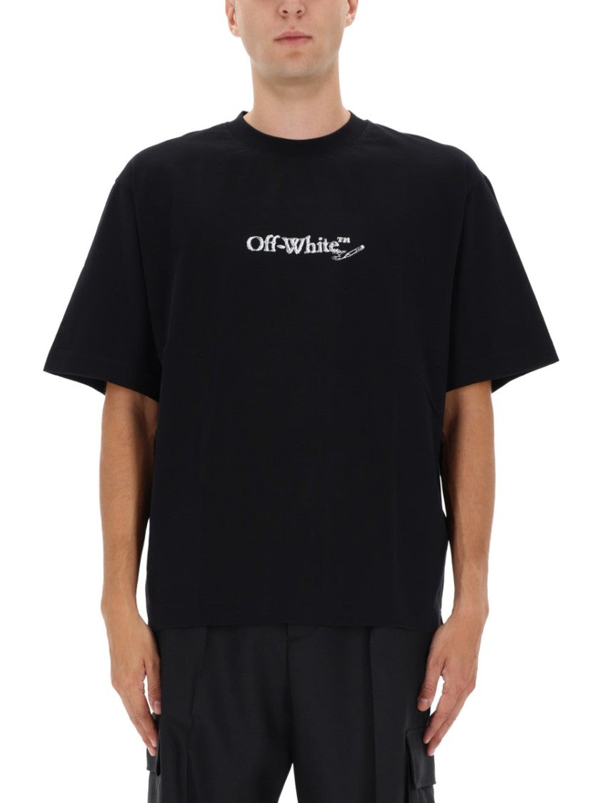 Off-White Short-Sleeve Black T-Shirt