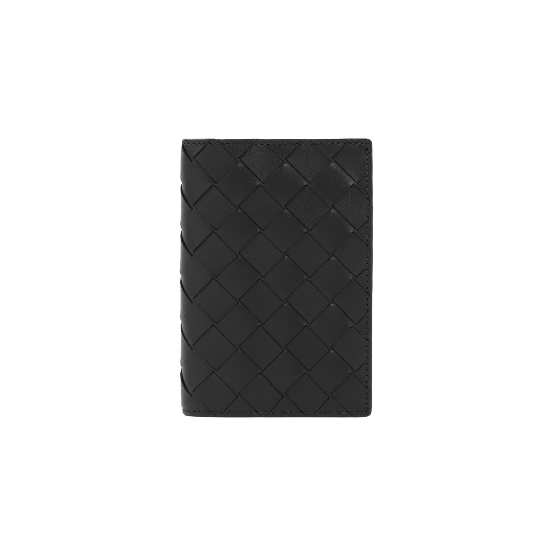 Bottega Veneta Black Intrecciato Passport Case