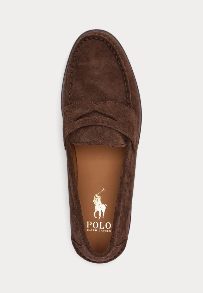 Polo Ralph Lauren Penny Strap Brown Suede Loafers