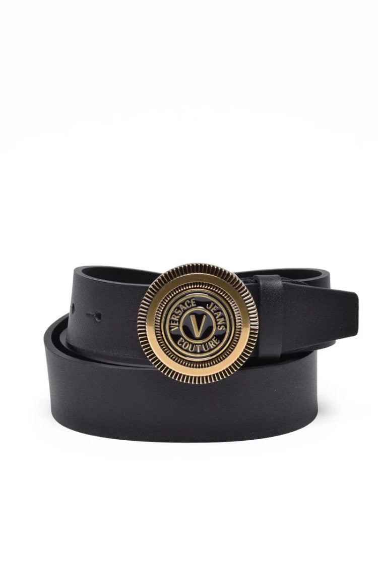 Versace Jeans Couture Smooth Matte Leather Belt - Blue
