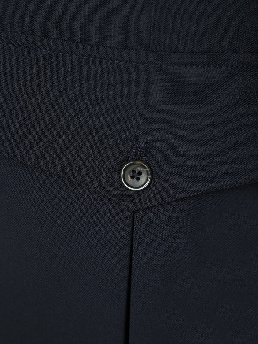 Nine In The Morning Tailored Blue Trousers With Cargo Pockets