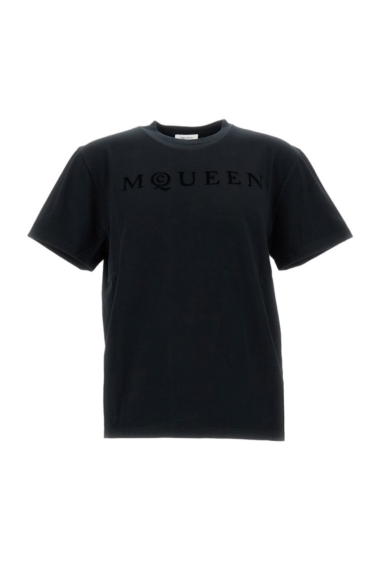 Alexander Mcqueen Cotton Crew-Neck T-Shirt With Subtle Tonal Logo