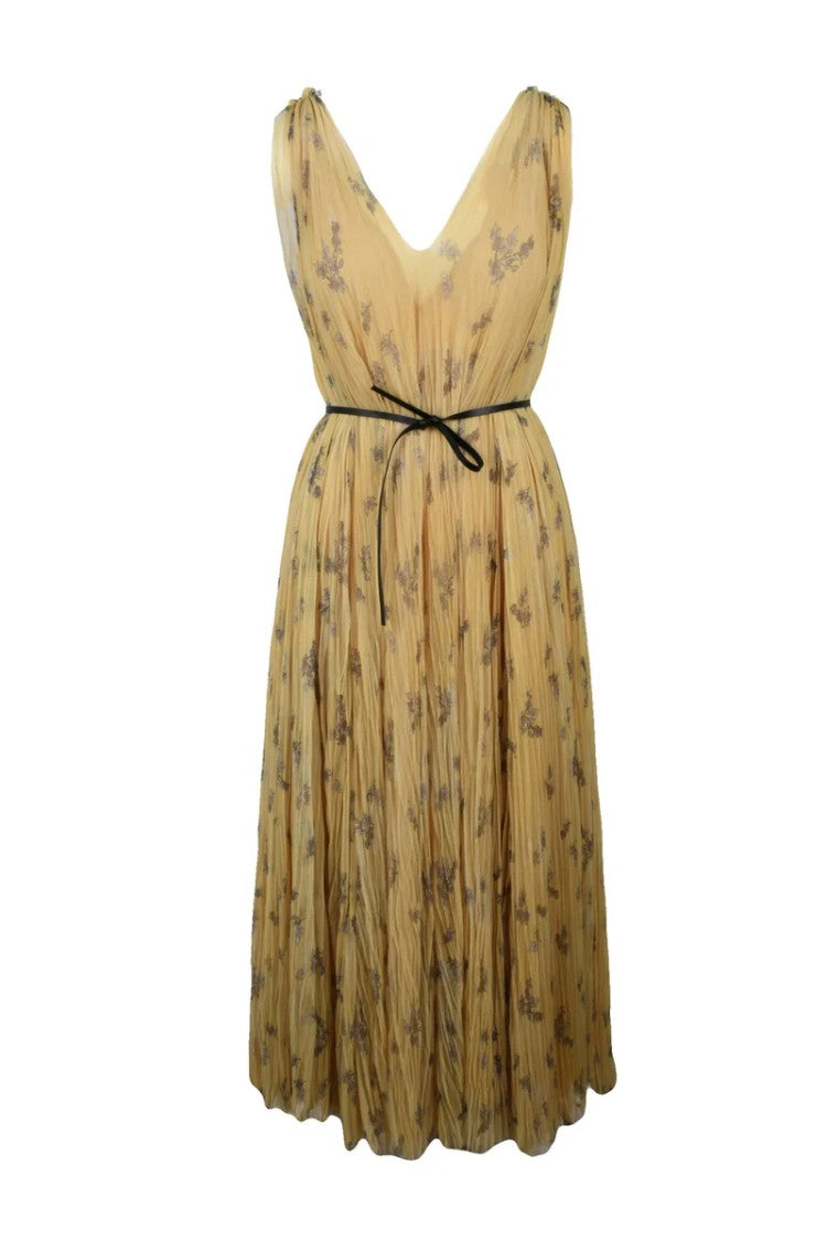 Fabiana Filippi Long Tulle Dress - Yellow