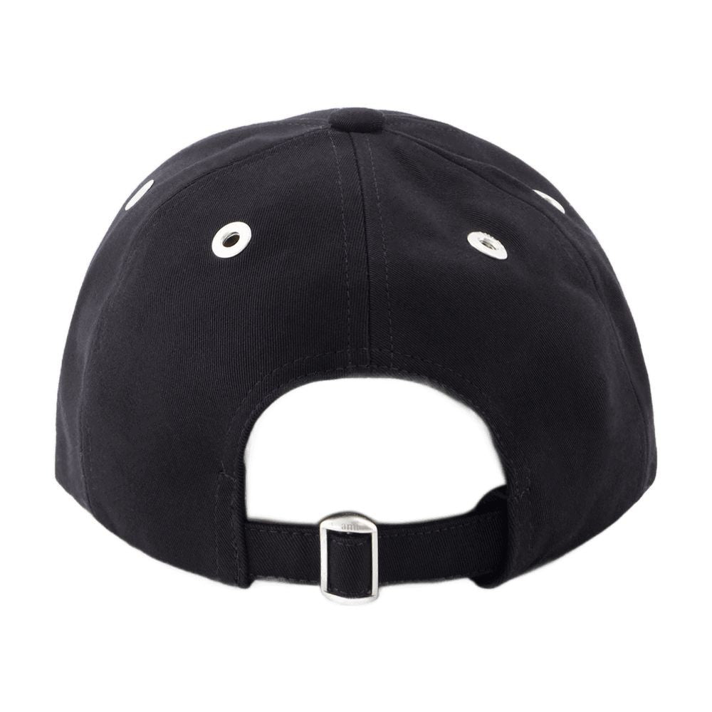 Ami Paris Red Adc Cap - Cotton - Black