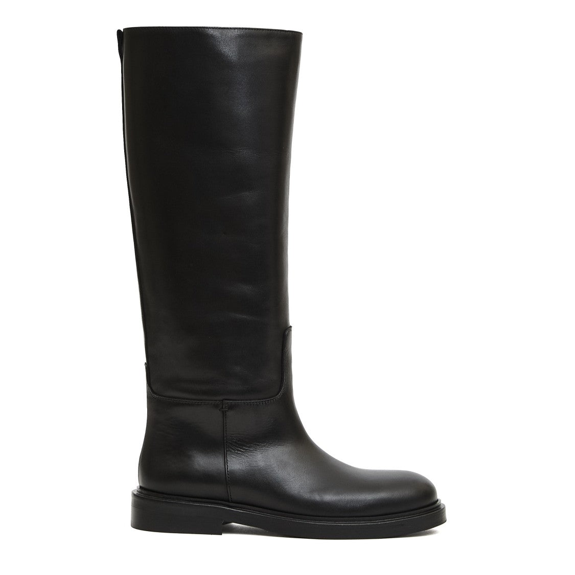 Poeve Black Leather Knight Boots