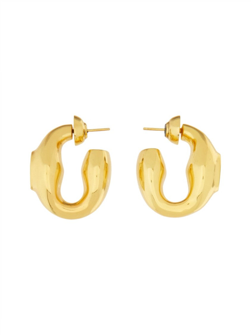 Patou Sculptural Gold Signet Earrings