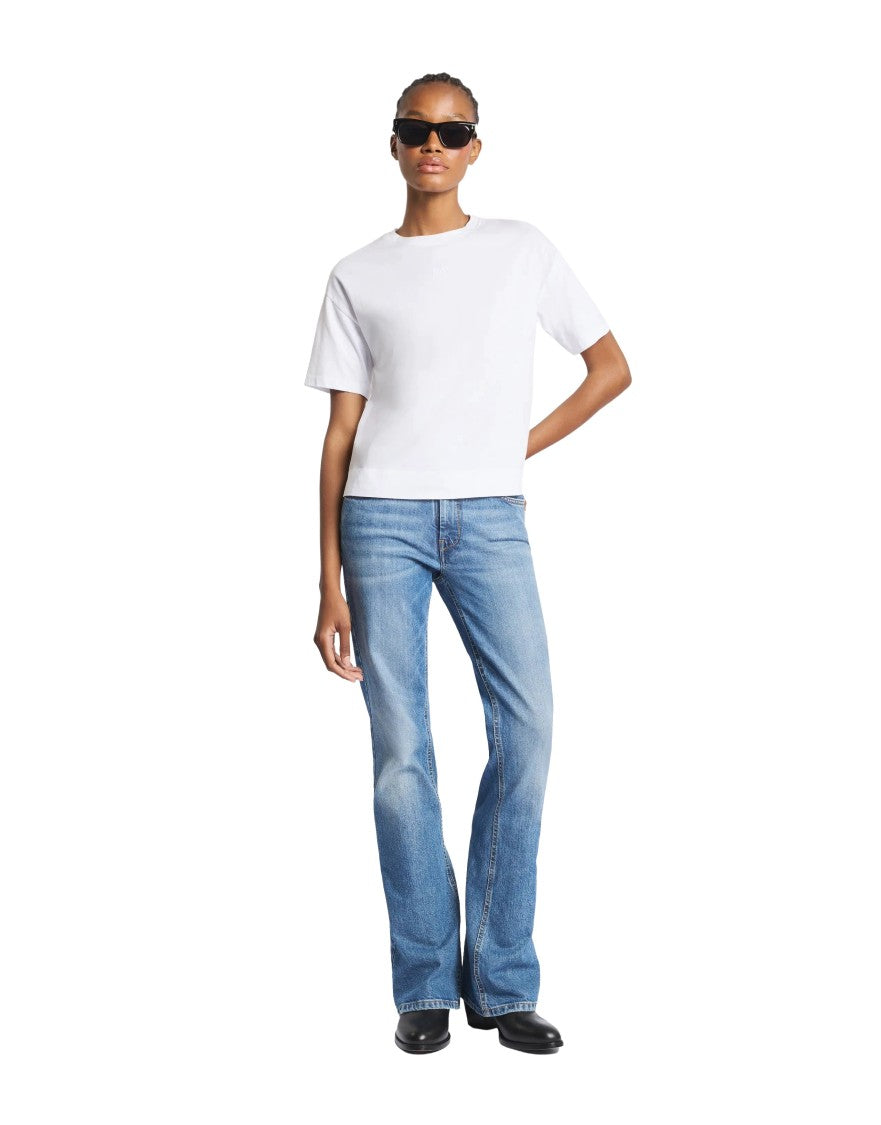 Fay Minimalist Short-Sleeve T-Shirt With Subtle Side Slits