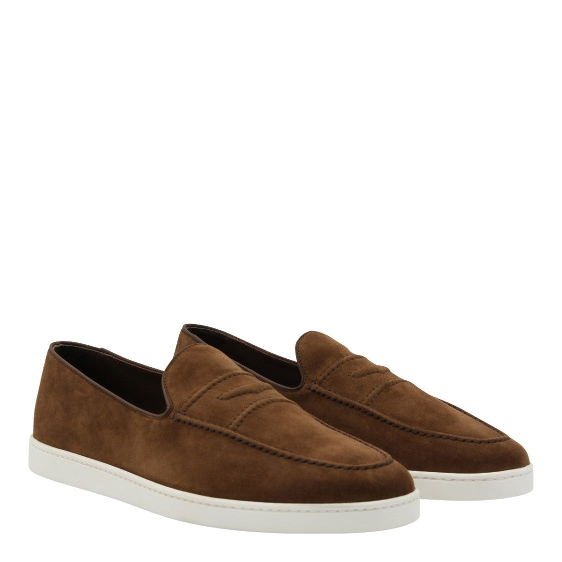 Church's Moccasin-Style Brown Suede Slip-On Shoes