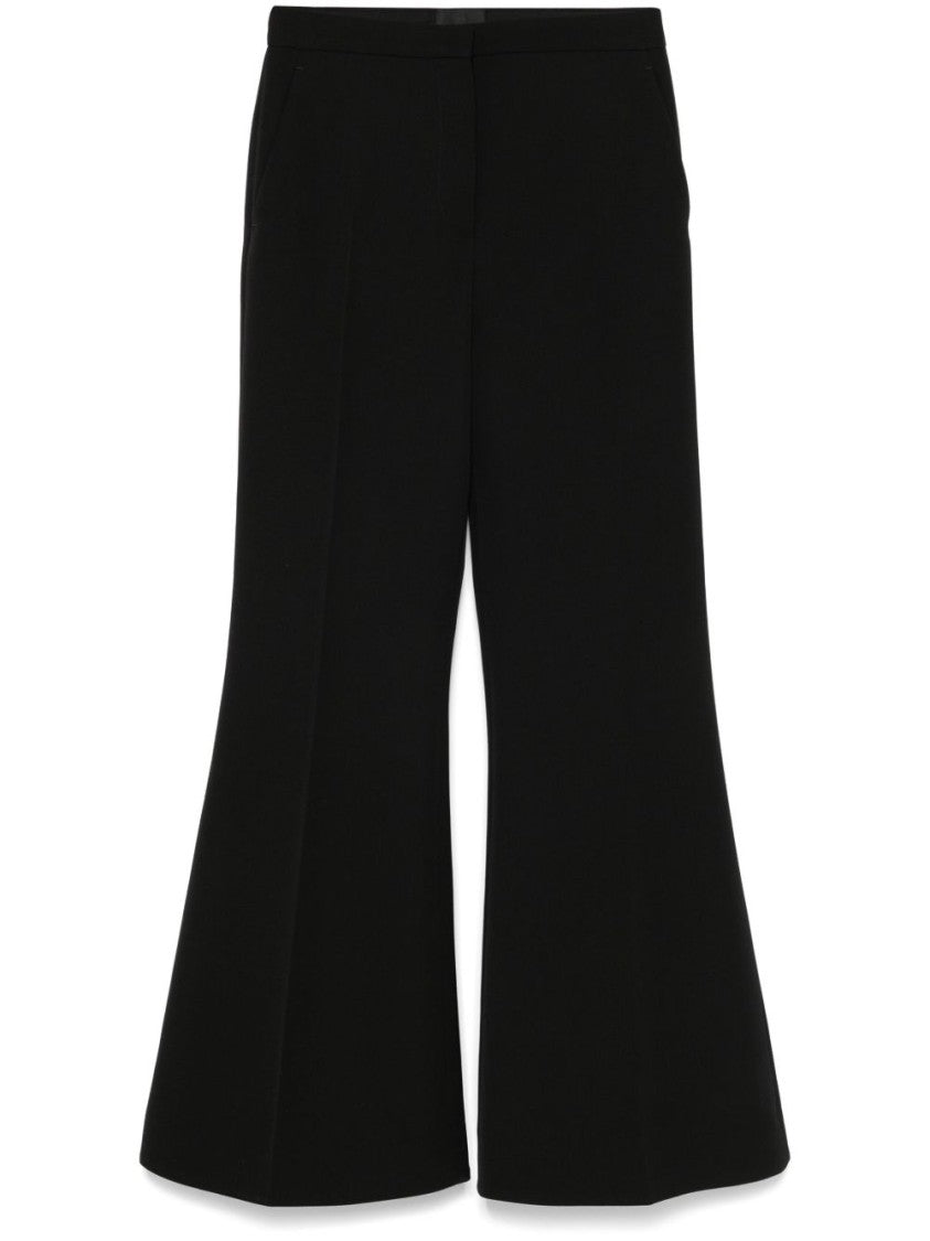 Givenchy Black Flared Trousers With Concealed Fastening