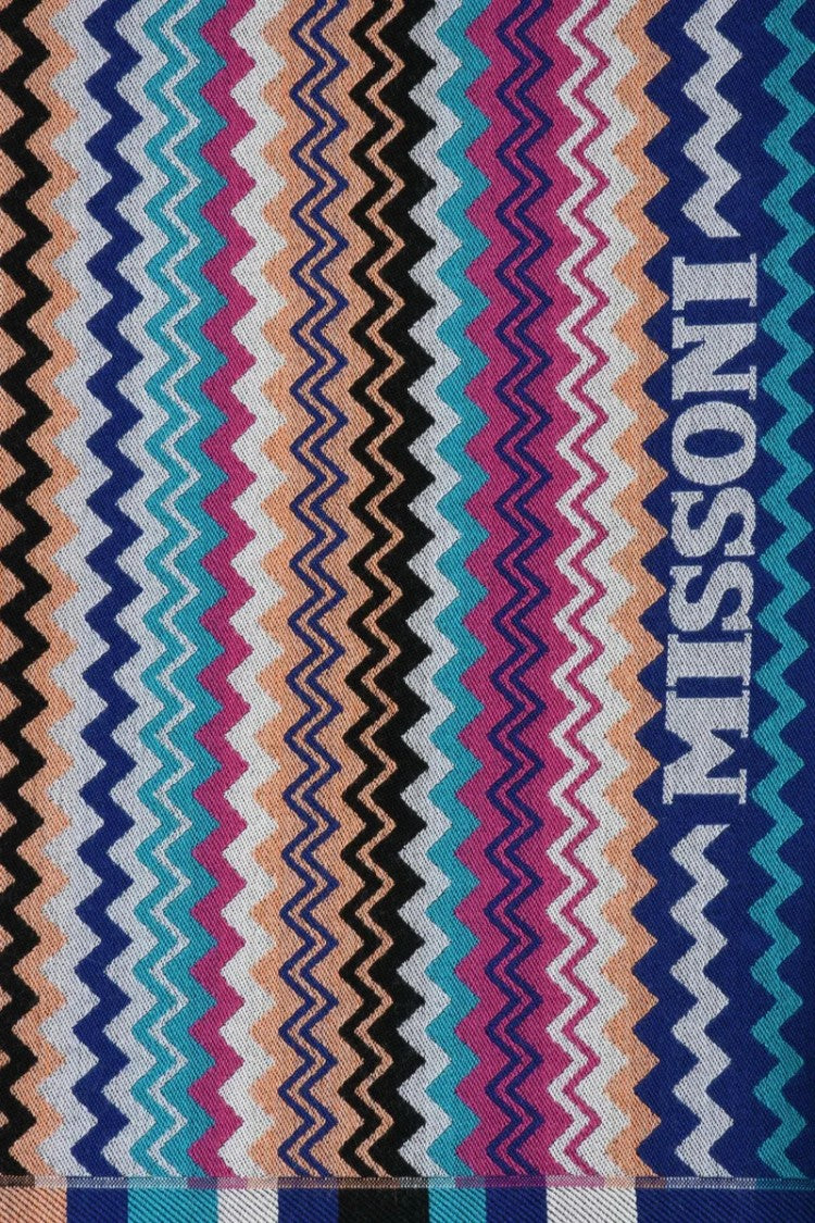 Missoni Blue Wool Scarf