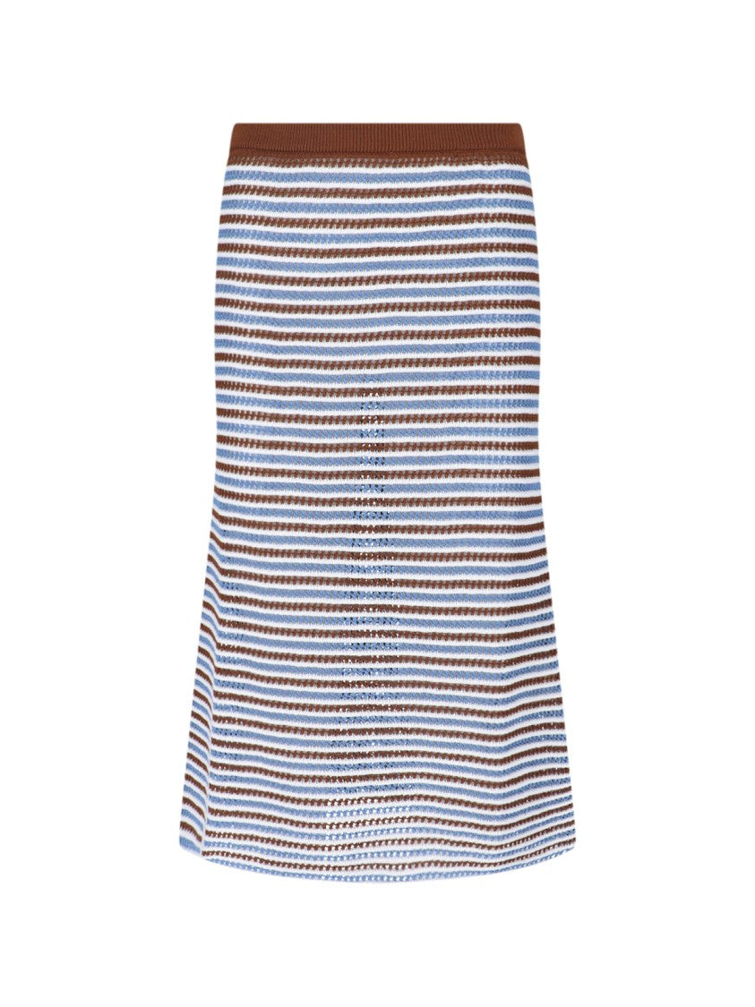Marni Multicolor Crochet Knit Cotton Skirt