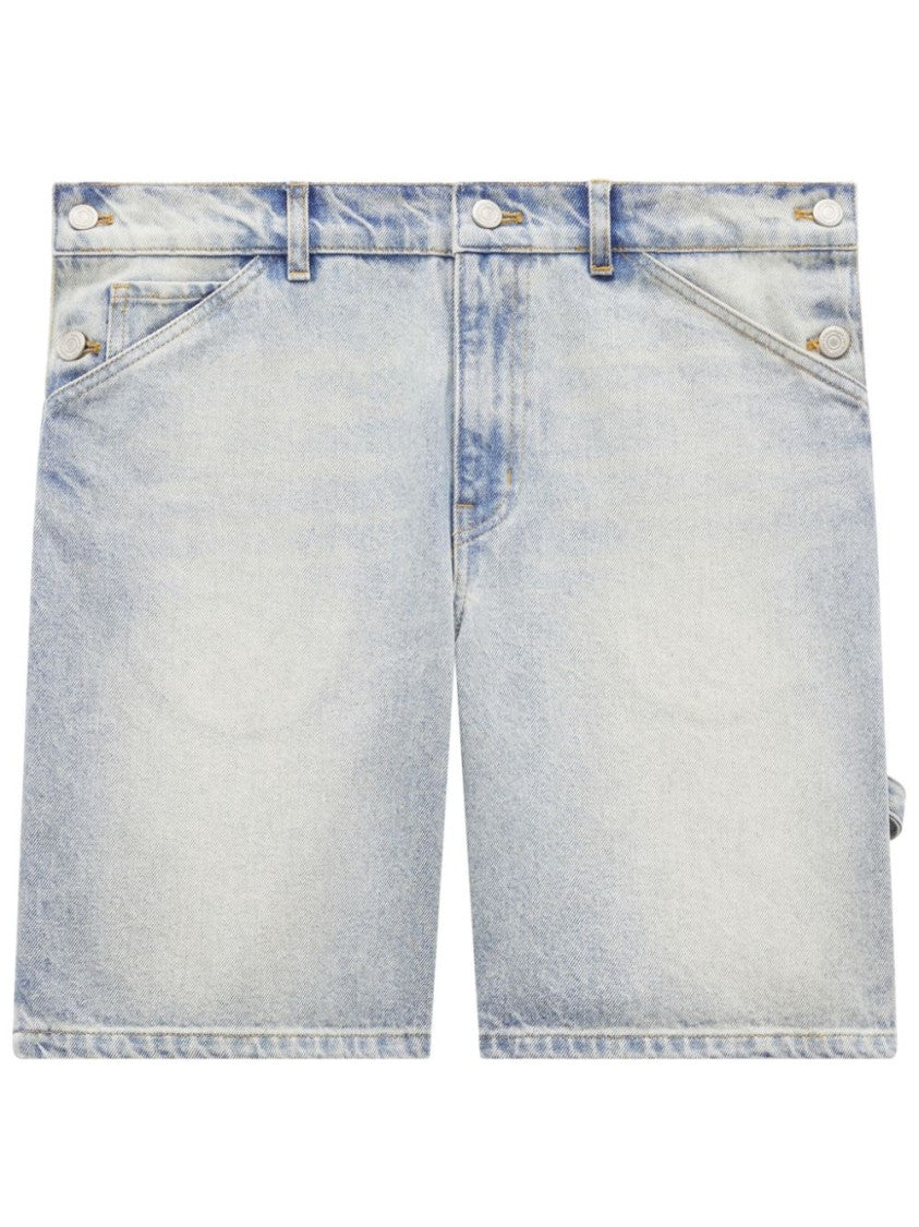 Courrèges Stonewashed Blue Denim Shorts