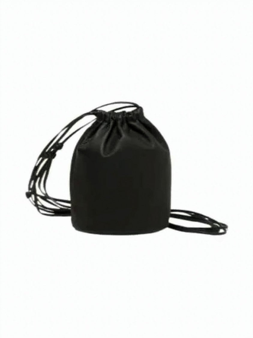 Auralee Compact Black Cowhide Crossbody Bag