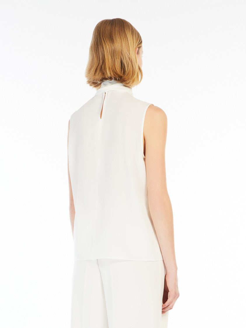Max Mara Sleeveless Top With High Neckline