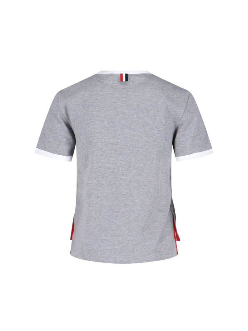 Thom Browne "Ringer" T-Shirt – Light Grey