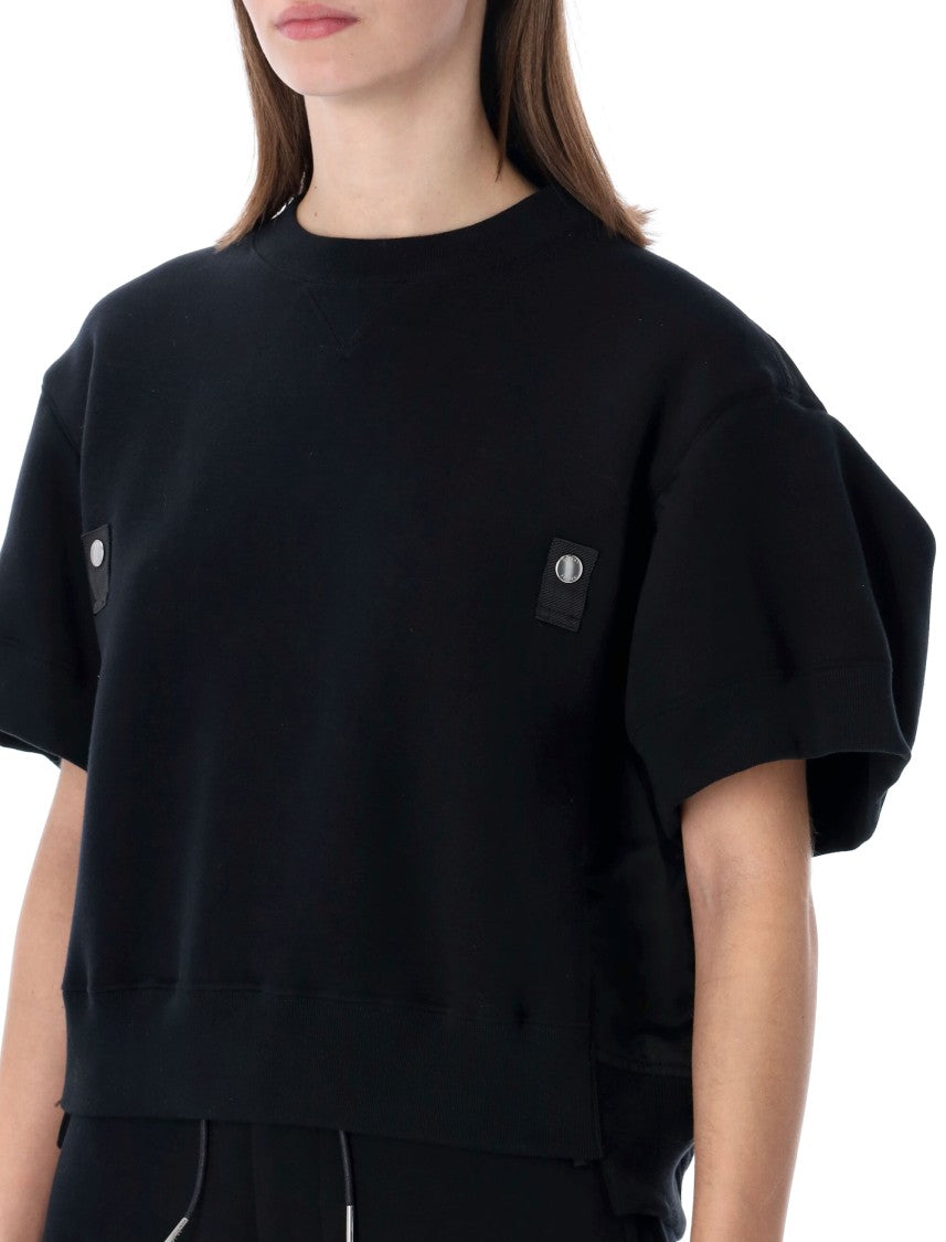 Sacai Crewneck With Short Sleeves Fleece