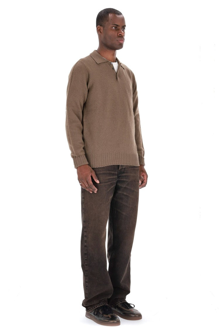 Drumohr Lambswool Knit Polo-Shirt