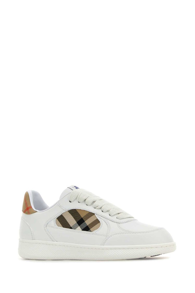 Burberry White Leather Terrace Sneakers