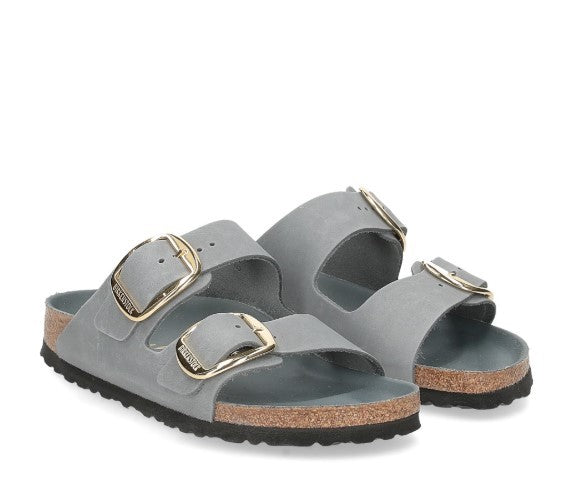 Birkenstock Gray Arizona Seamless Leather Sandals