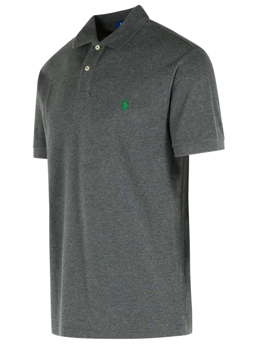 Polo Ralph Lauren Dark Grey Cotton Polo Shirt