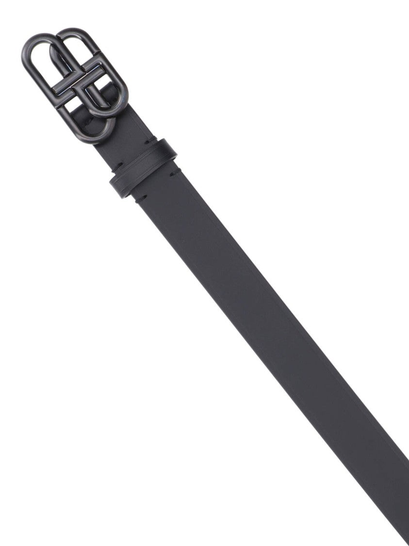 Balenciaga "Bb" Thin Belt Black