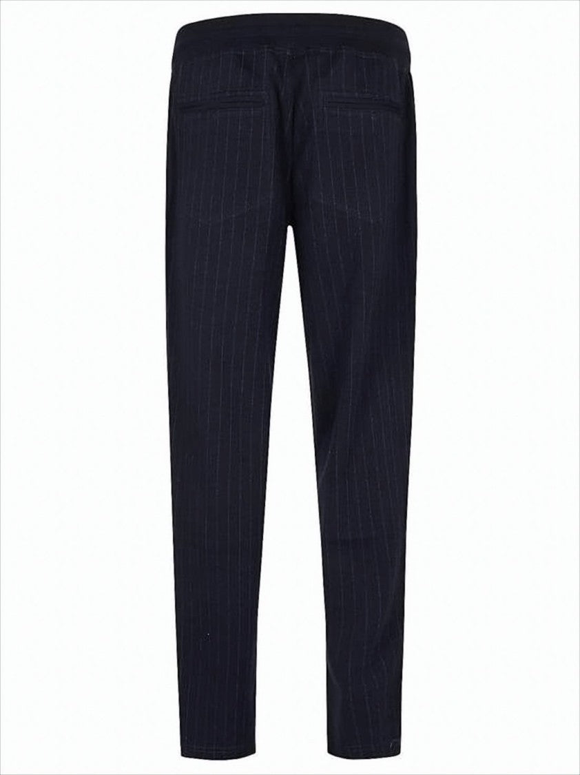 Brunello Cucinelli Pinstriped Jogger Pants With Tapered Fit And Elastic Waistband
