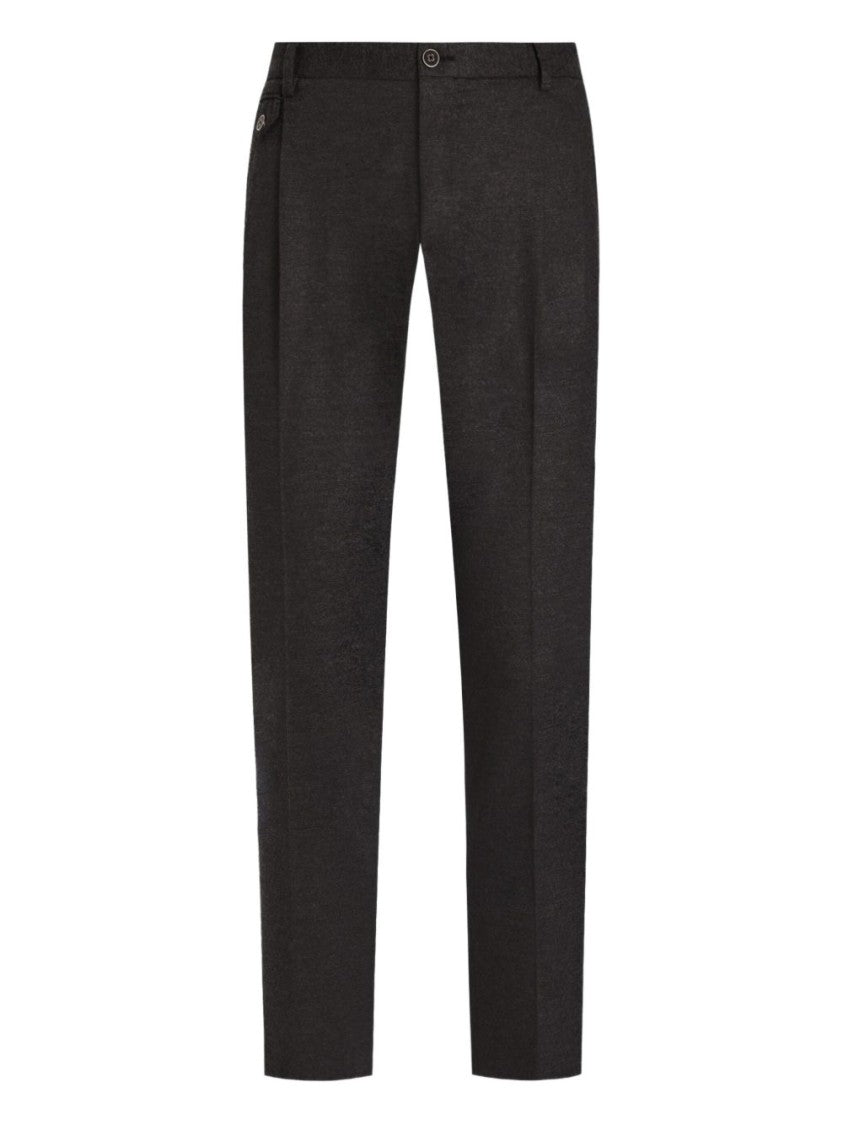 Dolce & Gabbana Tailored Grey Virgin Wool Cigarette Trousers