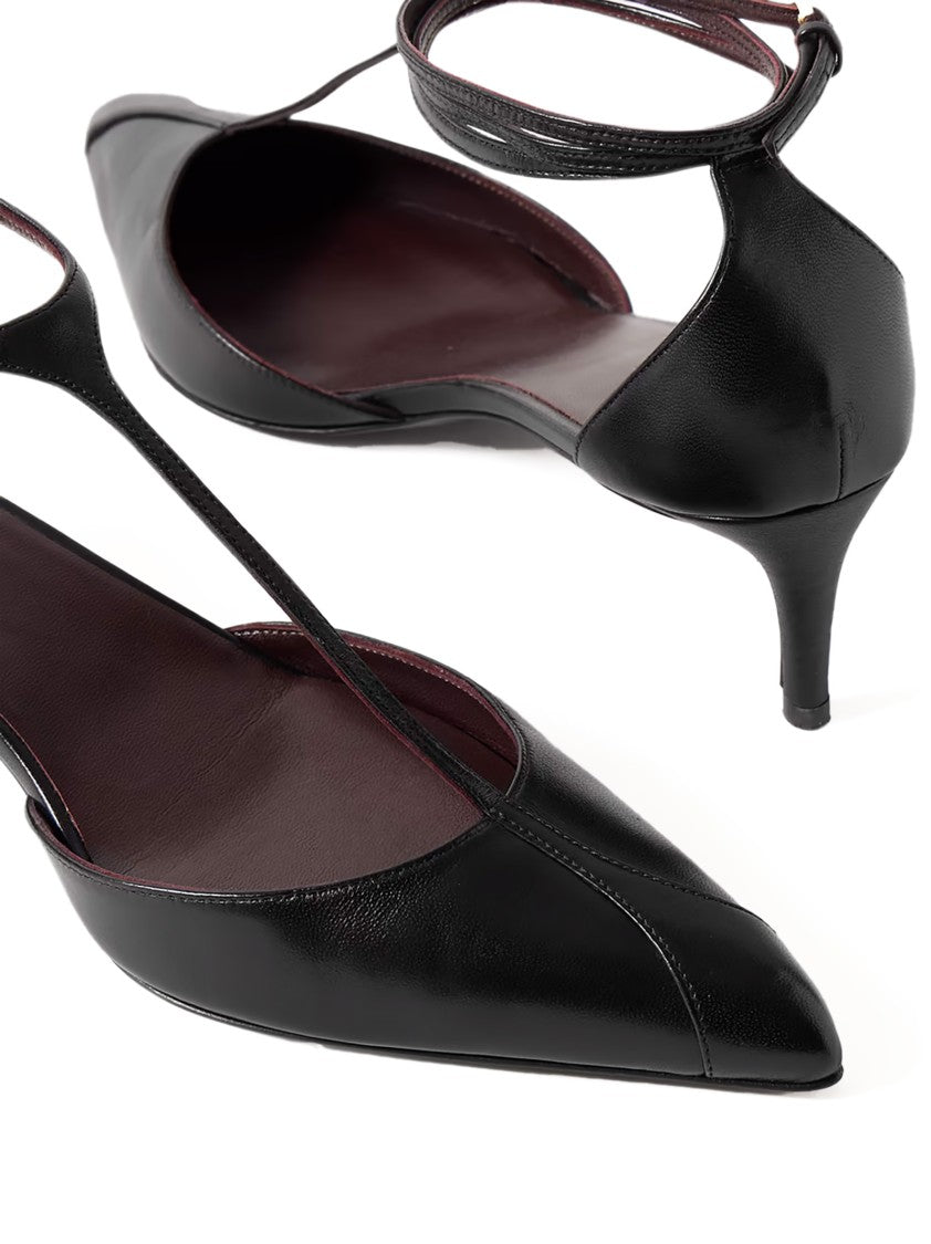 Khaite Black Enamelled Goat Skin Mia Pumps