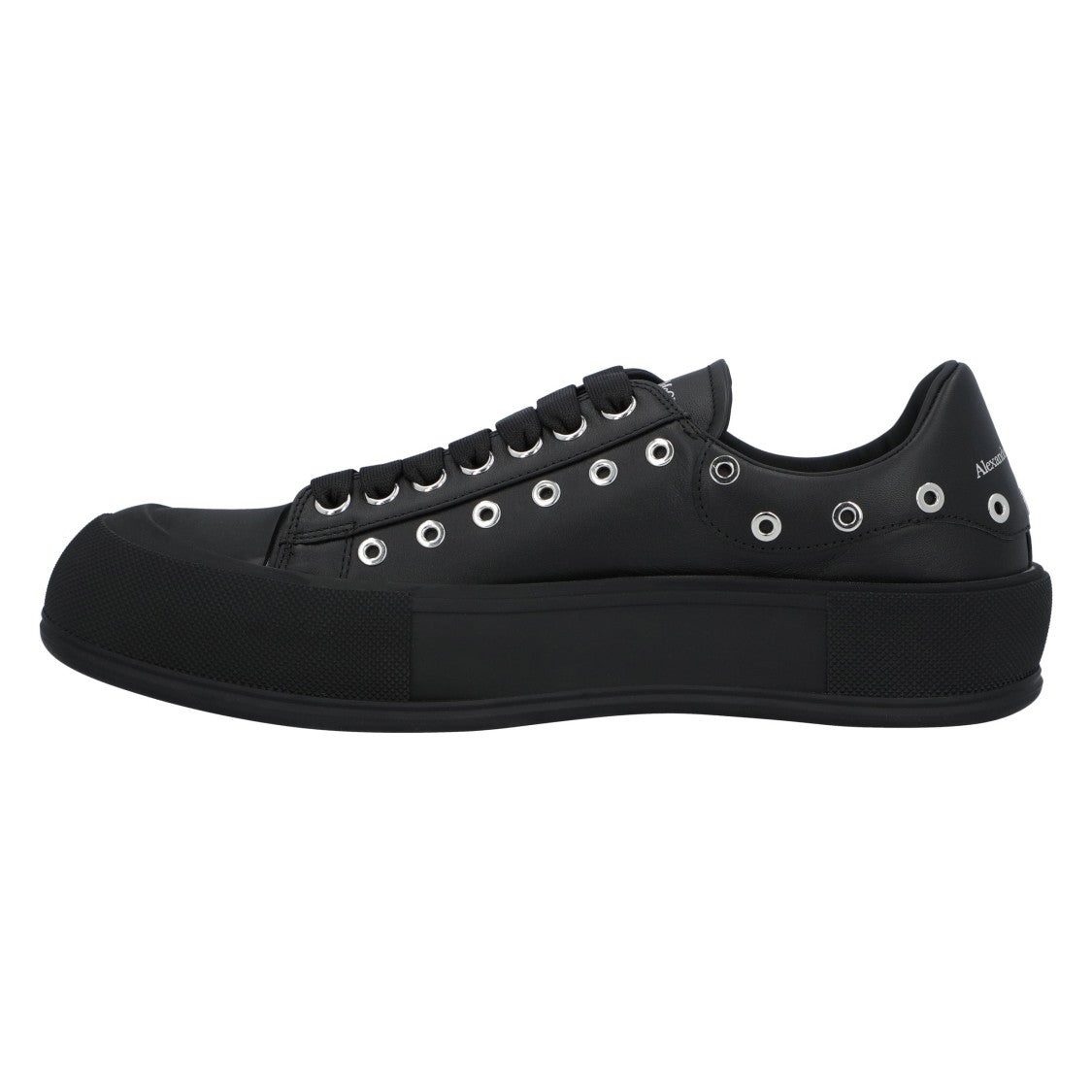 Alexander Mcqueen Deck Plimsoll In Black/Silver