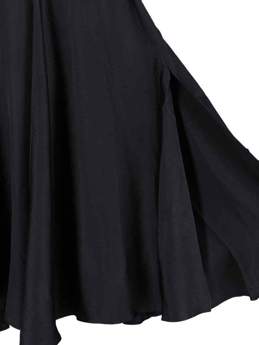 Anine Bing "Christina" Midi Skirt In Black Silk Blend