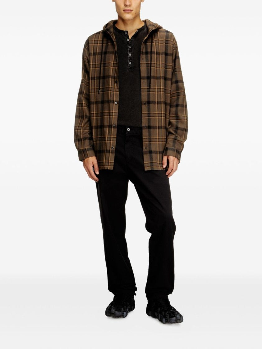 Diesel Sleek Black Trousers With Utility Pocket