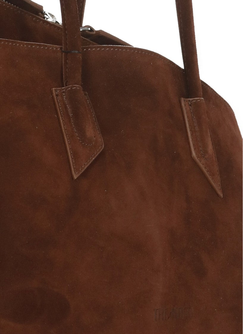 The Attico Brown Suede La Passeggiata Shoulder Bag