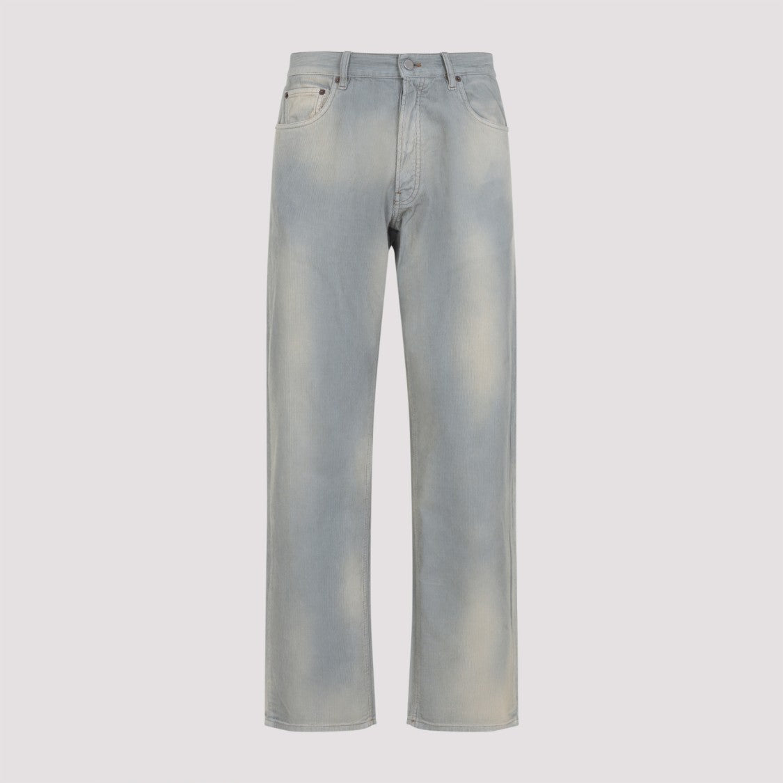 Prada Corduroy Light Blue Cotton Pants