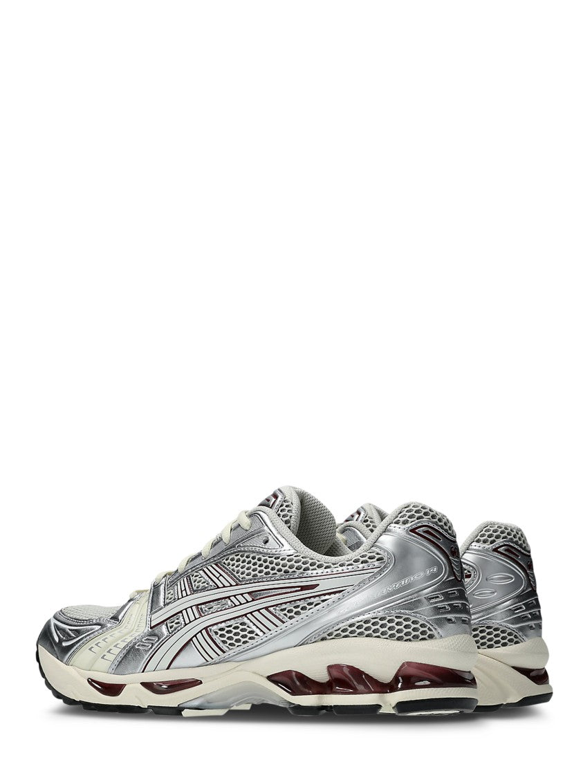 Asics Futuristic Metallic Silver Sneakers With Mesh Panels