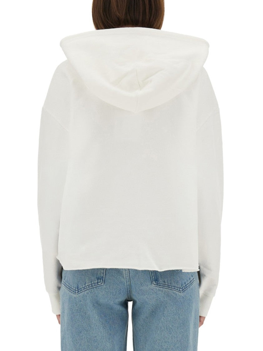 Mm6 By Maison Margiela Relaxed-Fit Cotton Sweatshirt With Minimal Logo Detail