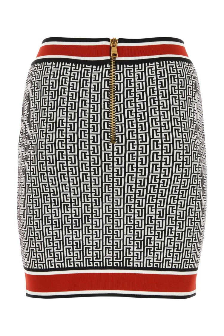 Balmain Embroidered Viscose Blend Mini Skirt