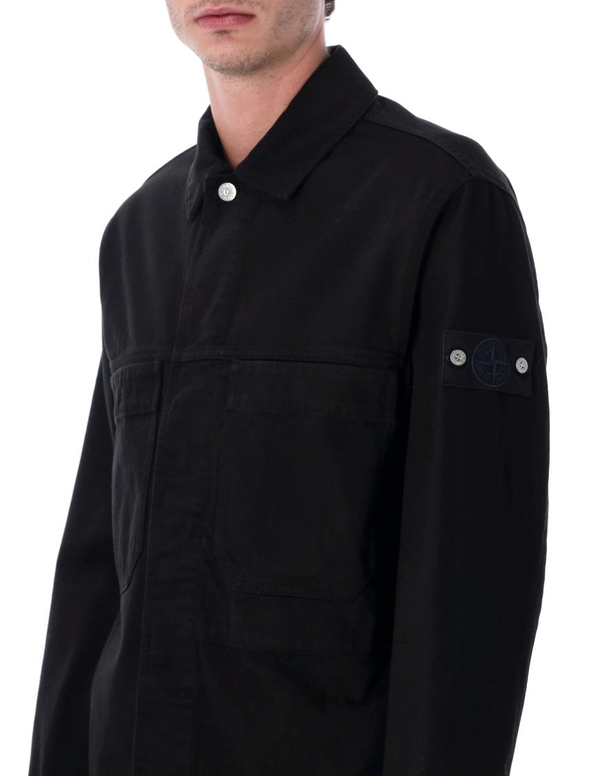 Stone Island Polypropylene Denim-Rinsed Coach Jacket