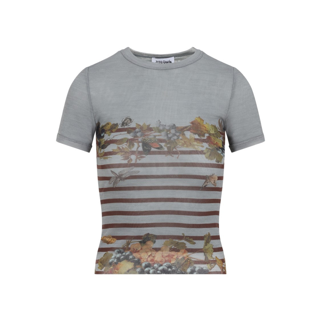 Jean Paul Gaultier Fitted Short-Sleeved T-Shirt With Floral Motif