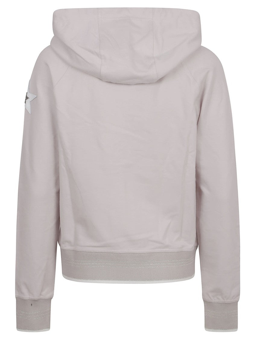 Lorena Antoniazzi Hooded Zip-Up Sweater With Ribbed Detailing