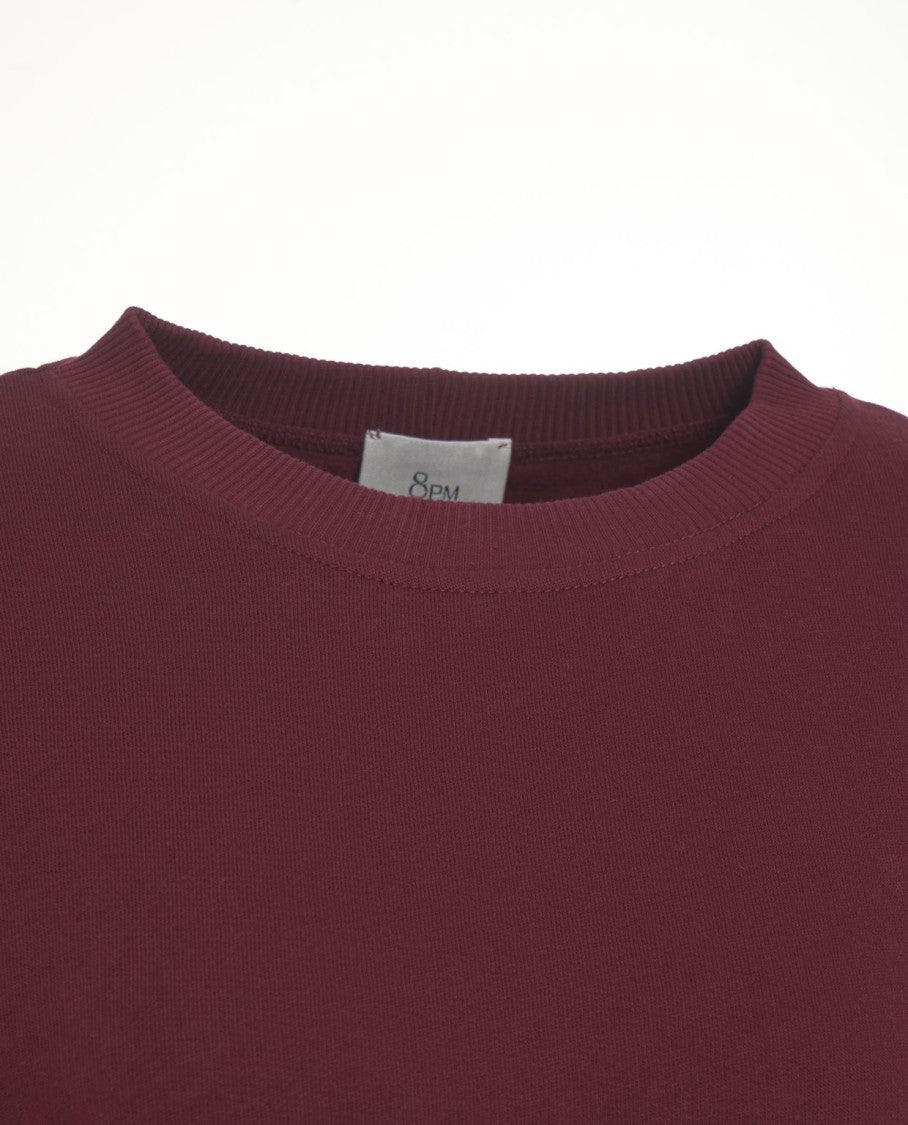 8Pm Oversized Sweatshirt With Balloon Sleeves And Ribbed Hem