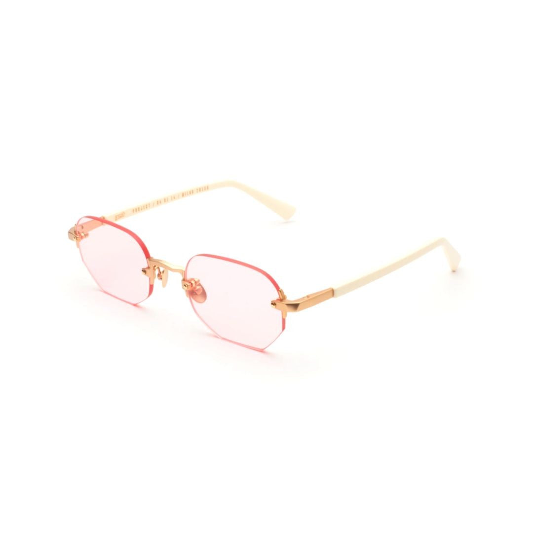 Gast Moonstone Geometric Metal Sunglasses With Soft Pink Lenses
