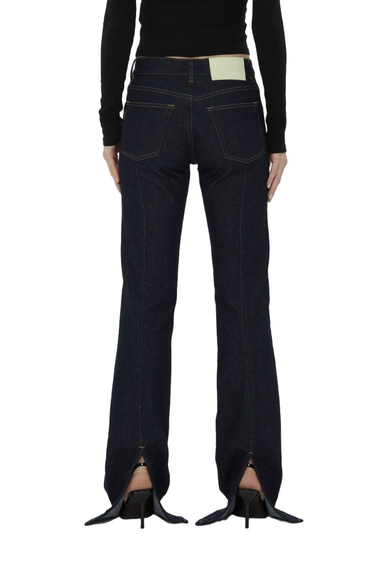 Haikure Chewy Slit-Hem Normal Wash Cotton Jeans