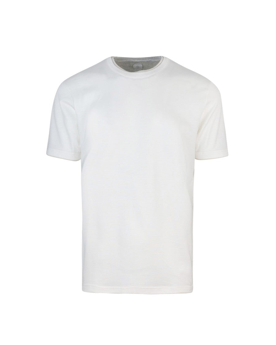 Eleventy White Crewneck T-Shirt