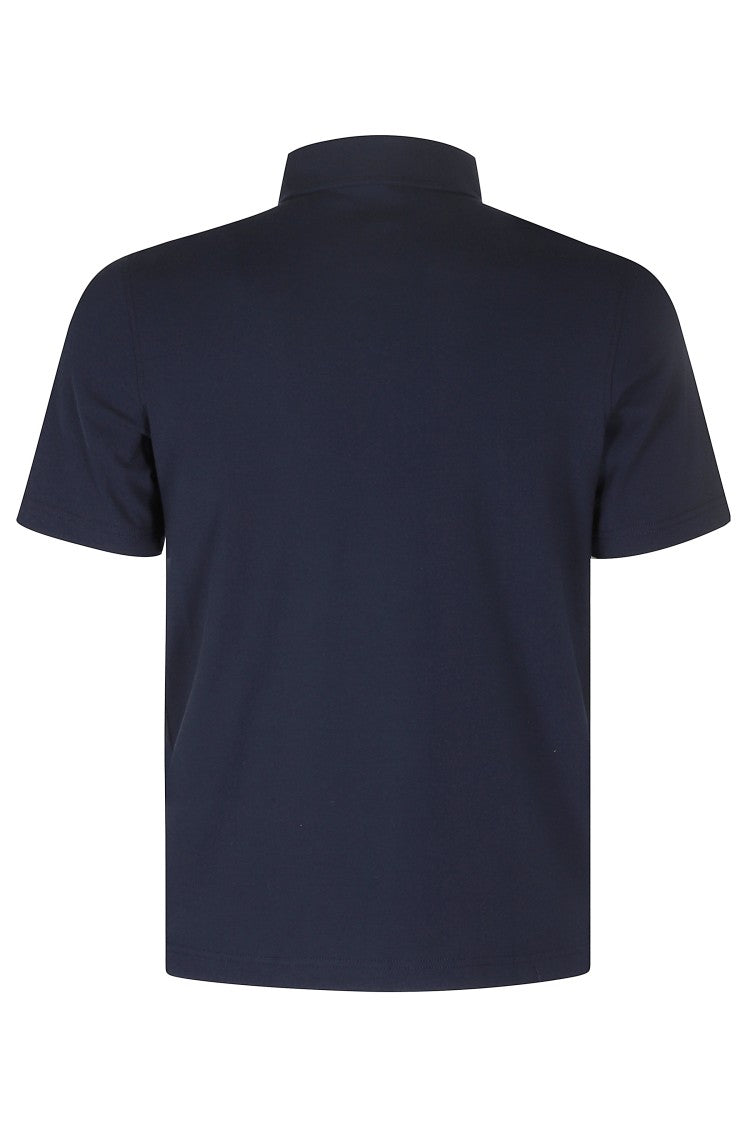 K-Way Vincelle Pattern Short Sleeve Polo Shirt - Blue