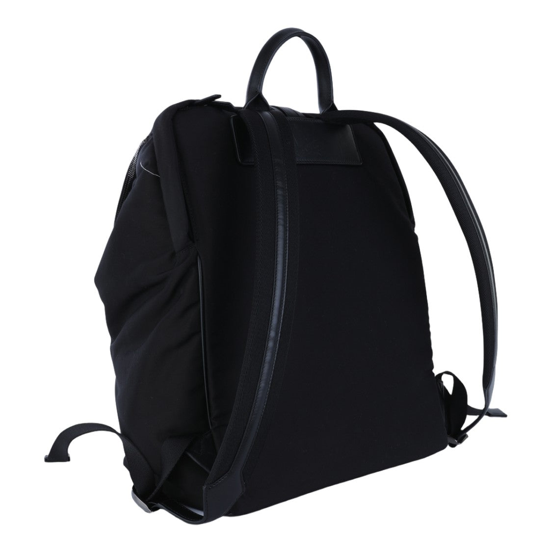 Christian Louboutin Black Backpack With Smooth Fabric Body