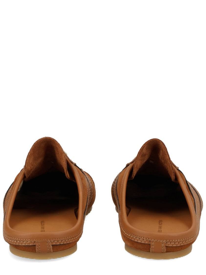 Dries Van Noten Suede Leather Backless Mule Sneakers