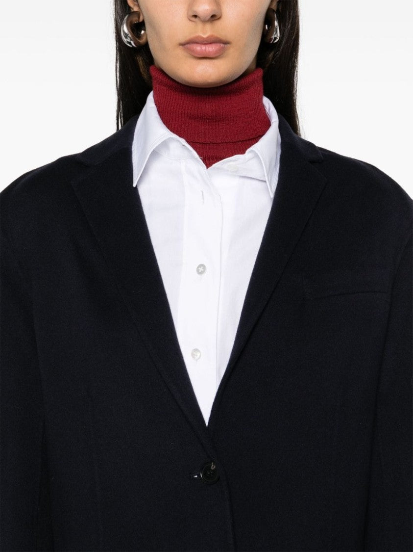 Theory Navy Blue Wool Cashmere Blazer