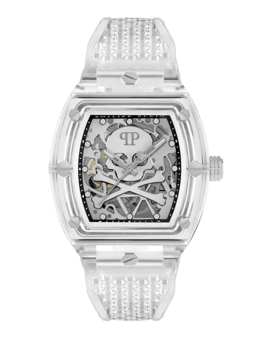Philipp Plein Keleton Crystal Automatic Watch With Transparent Bio Nylon Case