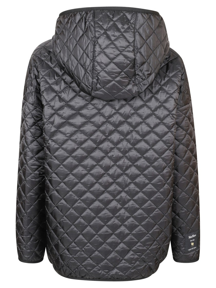 Max Mara Quilted Hooded Coat With Diamond Pattern