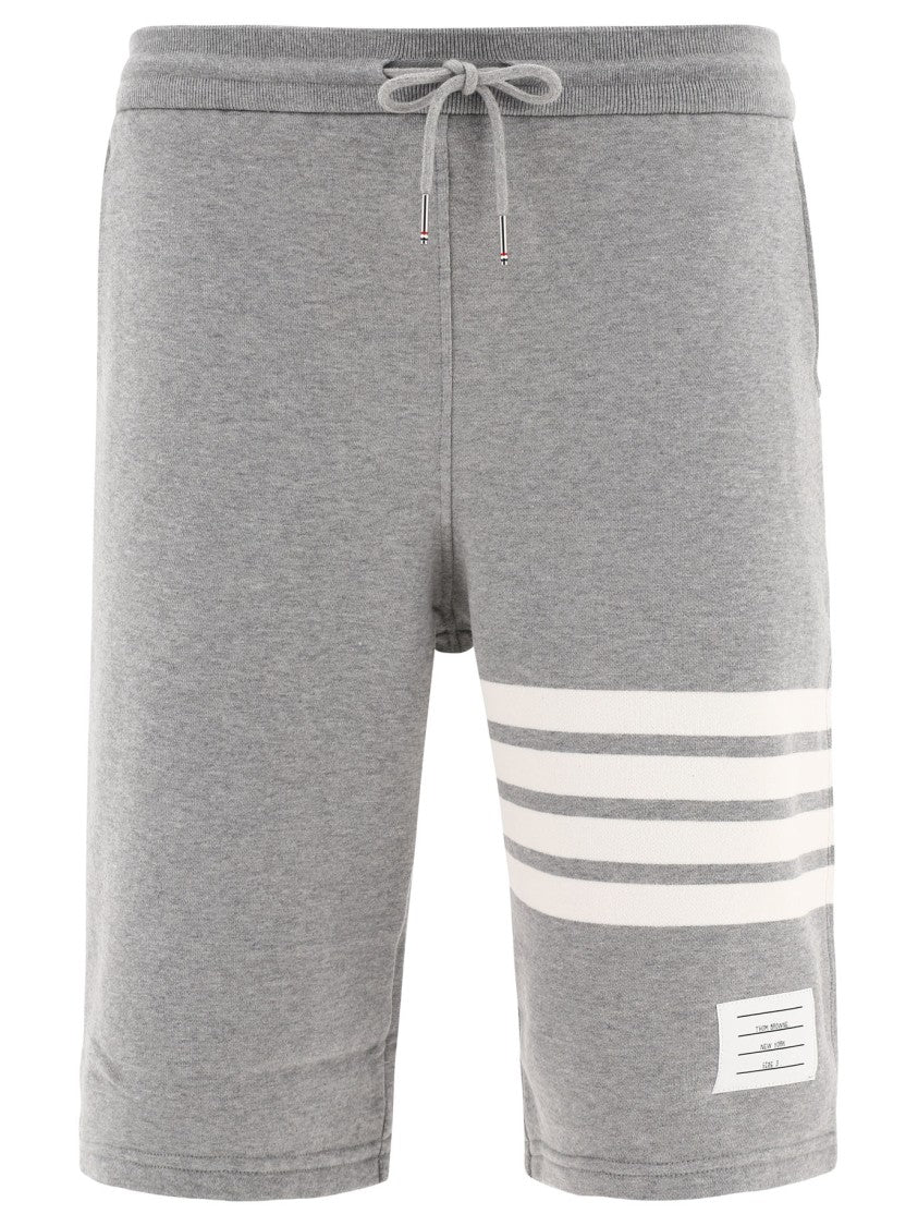 Thom Browne Engineered 4 Bar Detail Grey Sweat Shorts